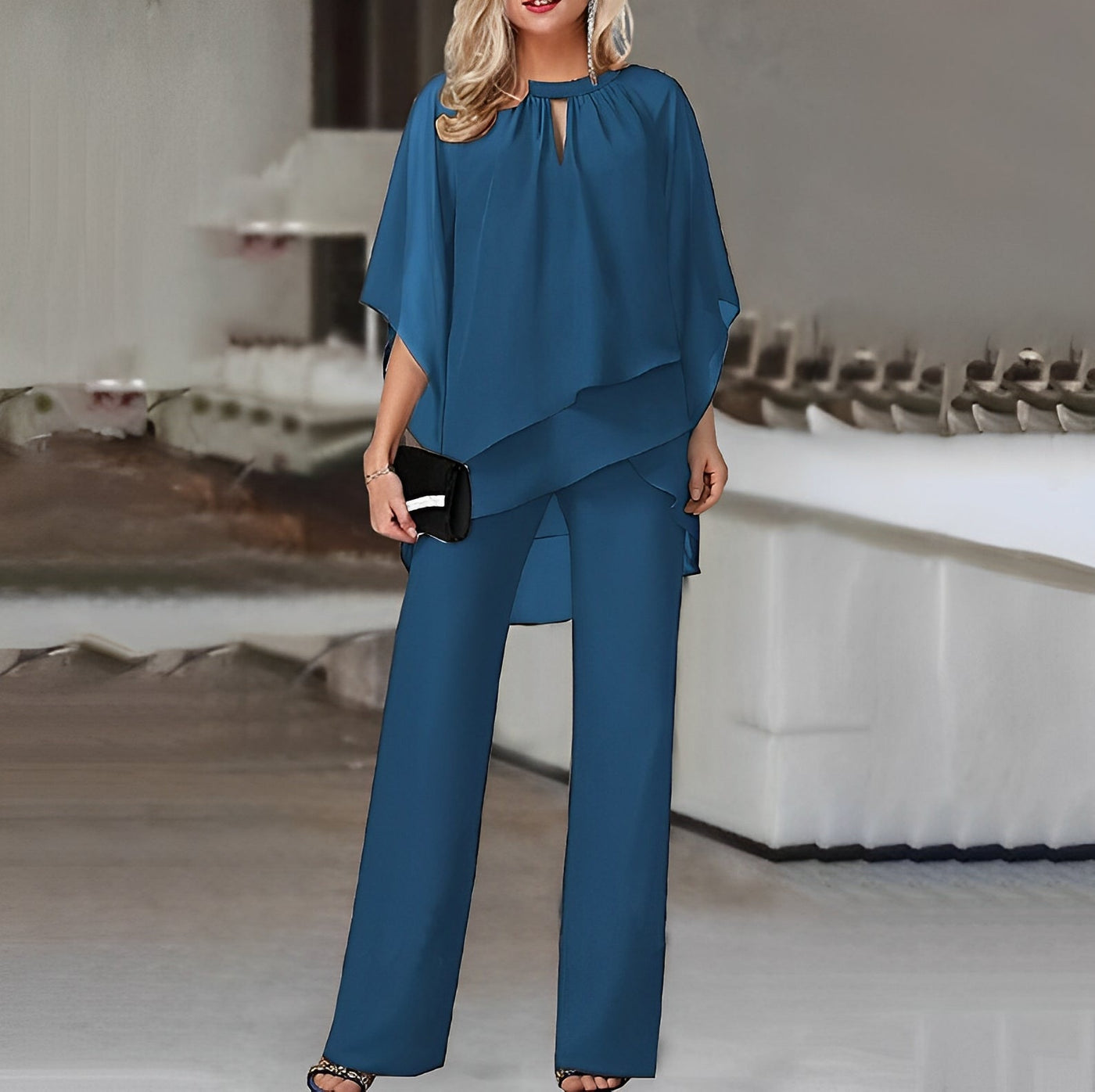 Sherlyn - Stilvolles, schulterfreies, lockeres Damen-Set