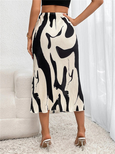 Eleganter Rock mit fließenden Falten, perfekt für einen raffinierten und femininen Look, geeignet für jede Gelegenheit