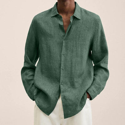 Elegantes herren leinenhemd- leichtigkeit trifft vielseitigkeit
