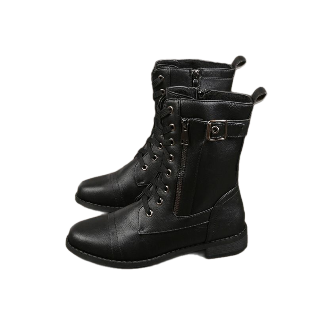 Dinah - Rundzehenstiefel mit seitlichem Reißverschluss