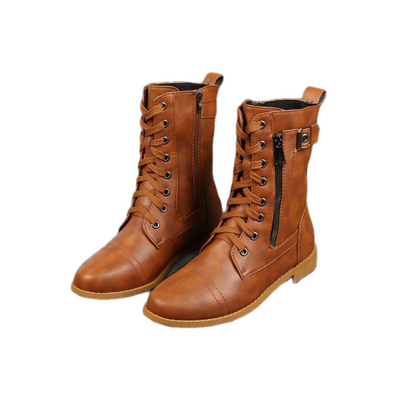 Dinah - Rundzehenstiefel mit seitlichem Reißverschluss
