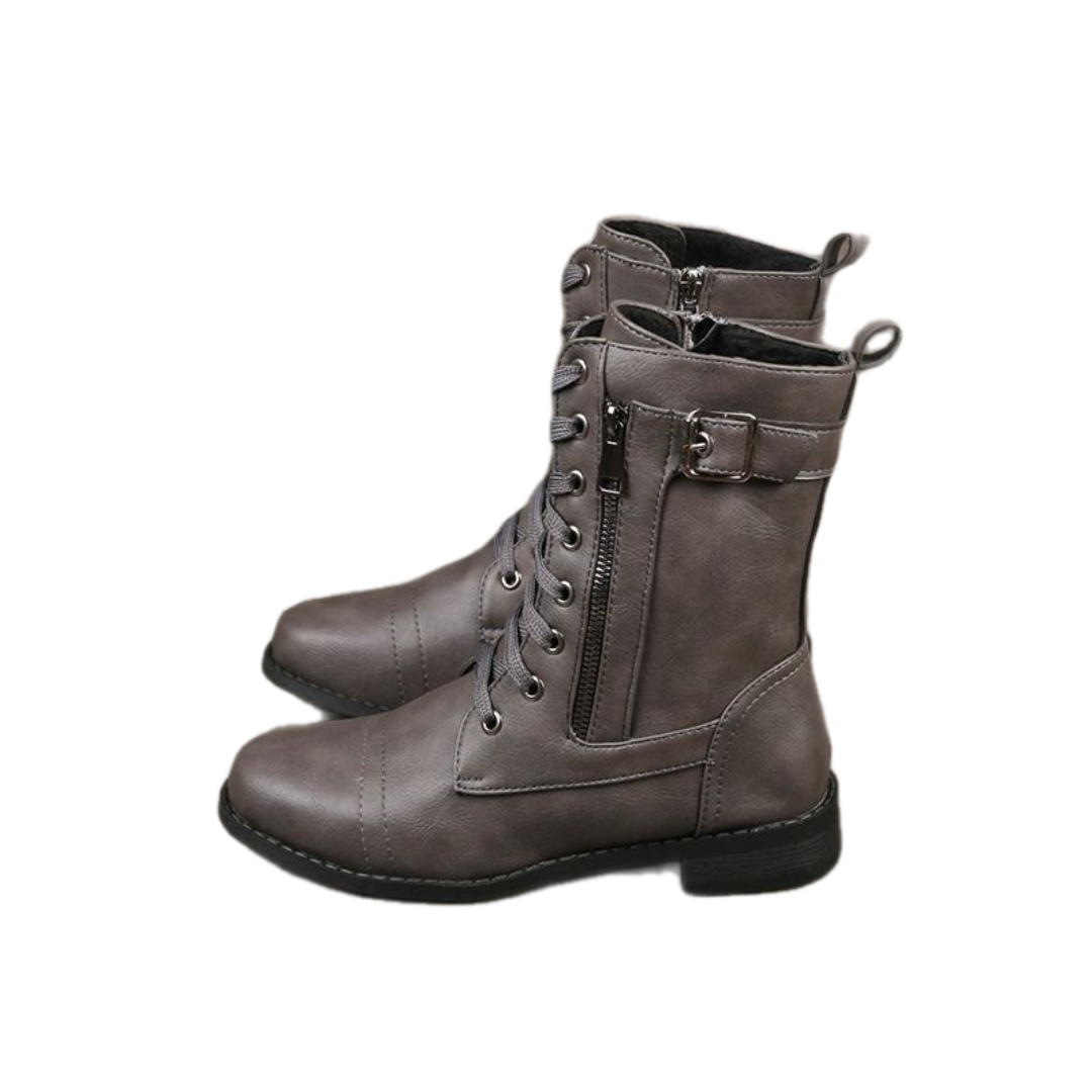 Dinah - Rundzehenstiefel mit seitlichem Reißverschluss