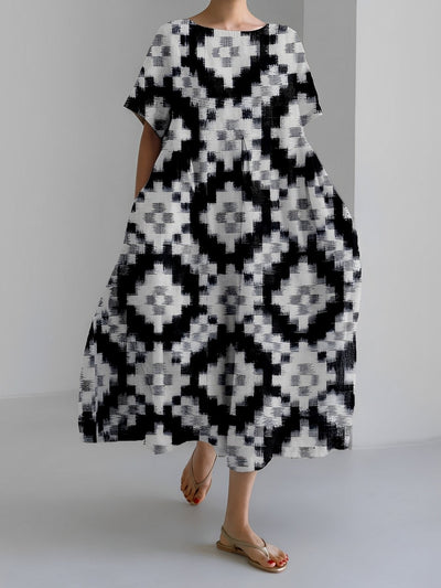 Xavia - Lockeres, bequemes Kleid mit Muster für Damen