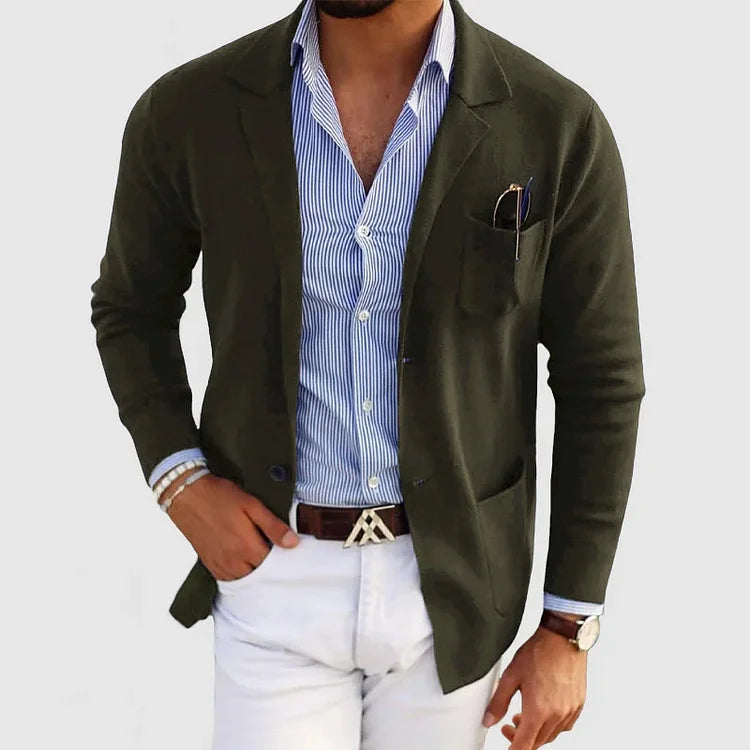 Silvanus - Herren Casual Strick Blazer, Leicht