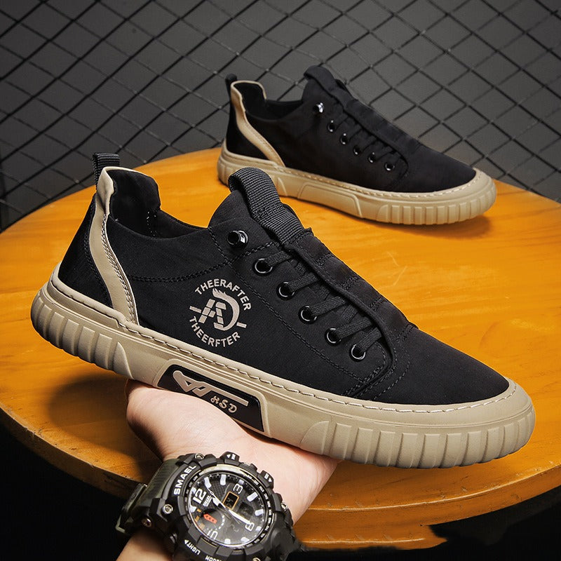 Herren Freizeitschuhe aus mattgrauem atmungsaktivem Stoff - Lior