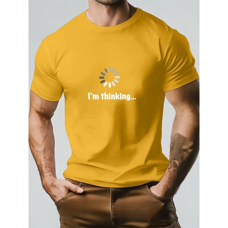 Think – Baumwoll-T-Hemd Mit Aufdruck