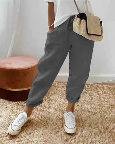 Sherie - Bequeme, lockere Damen-Leinenhose