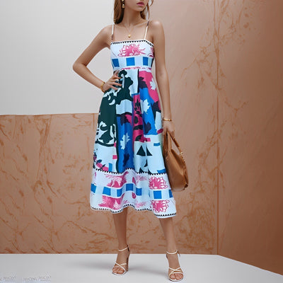 Zinnia - Buntes Sommerkleid mit hoher Taille für Frauen