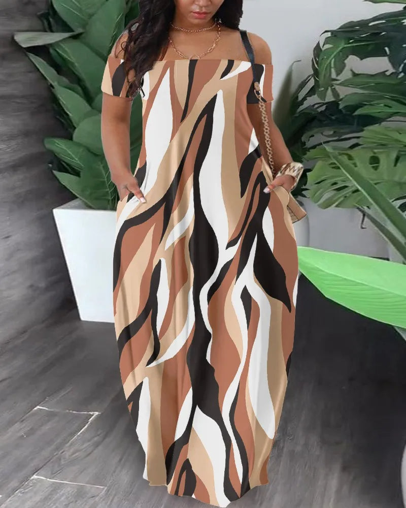 Tanya - Farbenfrohes Safari-Kleid in Übergröße