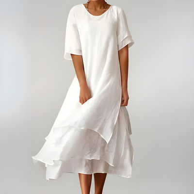 Agnès | Leichte und elegante Baumwolllange Kleid