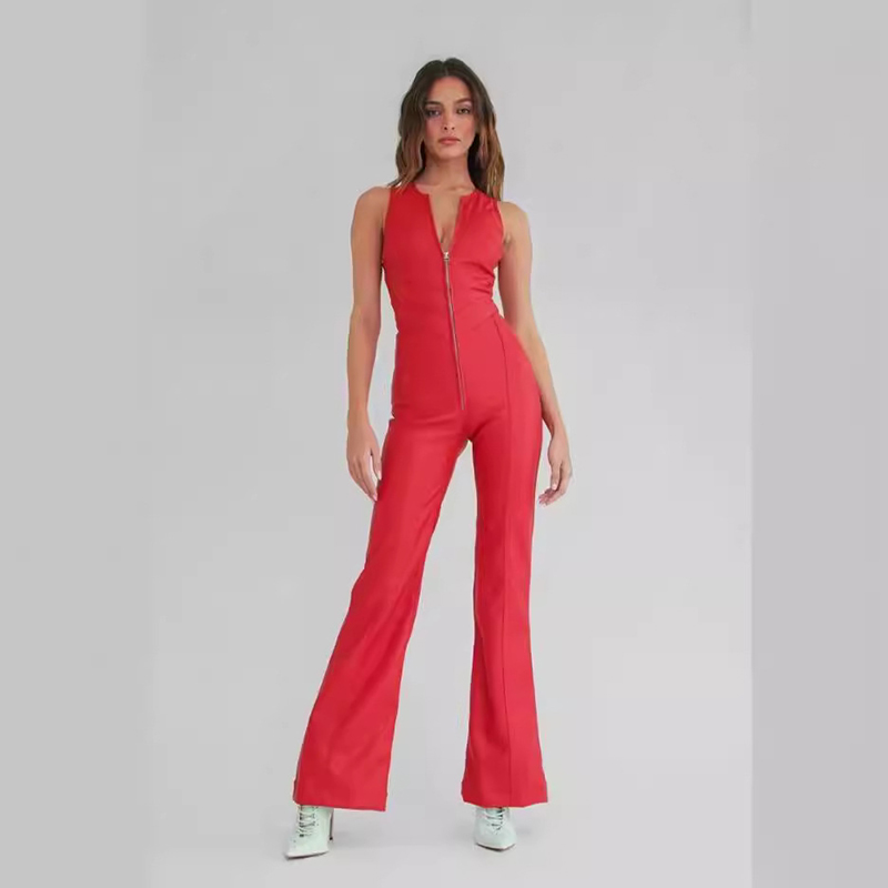 Suzanne - Ärmelloser Sommer-Overall aus Denim für Damen