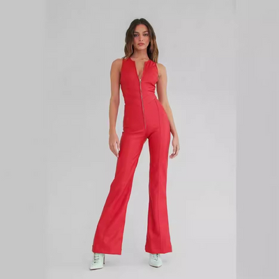 Suzanne - Ärmelloser Sommer-Overall aus Denim für Damen