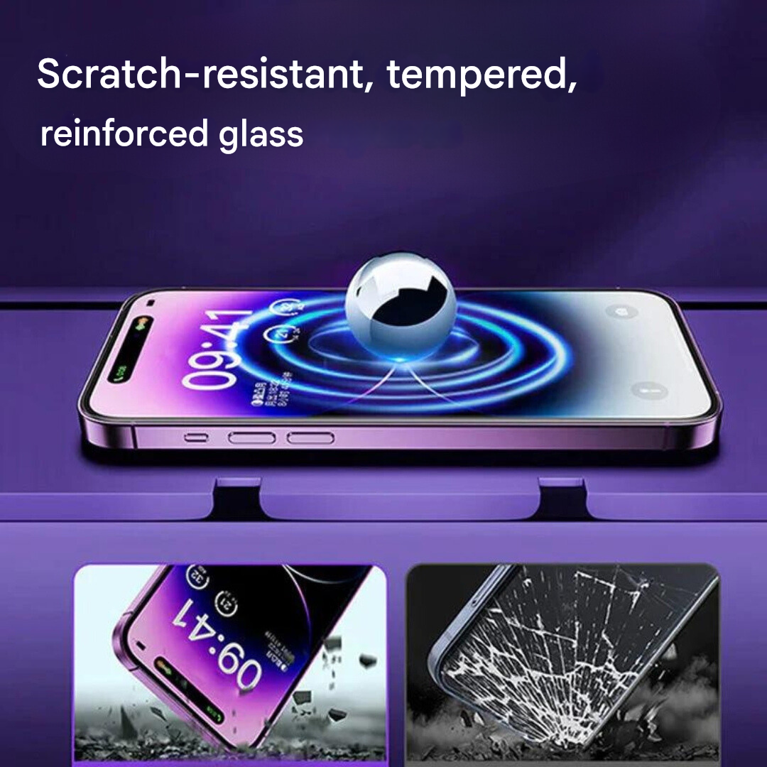 3-in-1 iPhone Bildschirmschutz - iShield Datenschutz