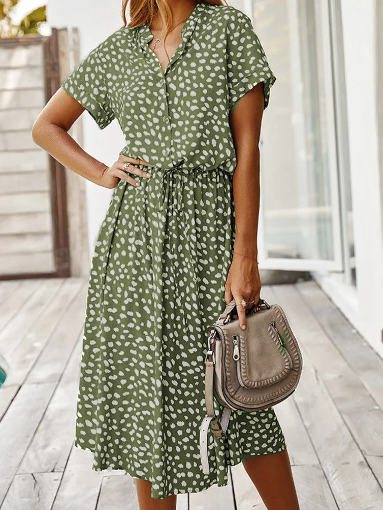Vexana - Luftiges Sommerkleid Damen mit Druck Elegant