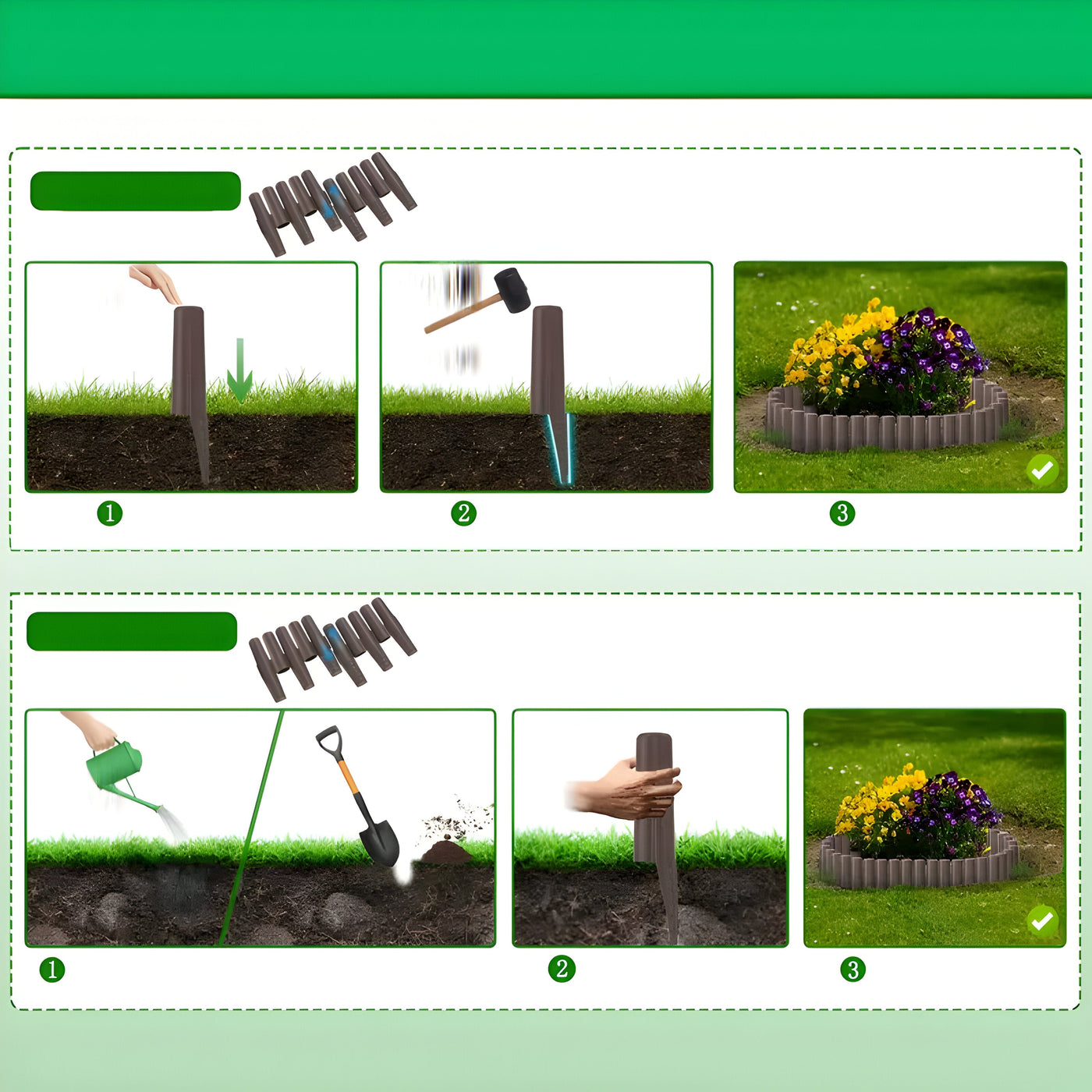 GardenEdge Pro - Dekorative Rasenkante Blumenbeet Garten