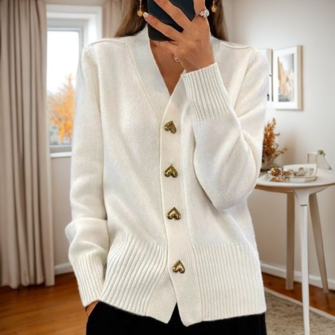 Zia - Herzknopf Cardigan