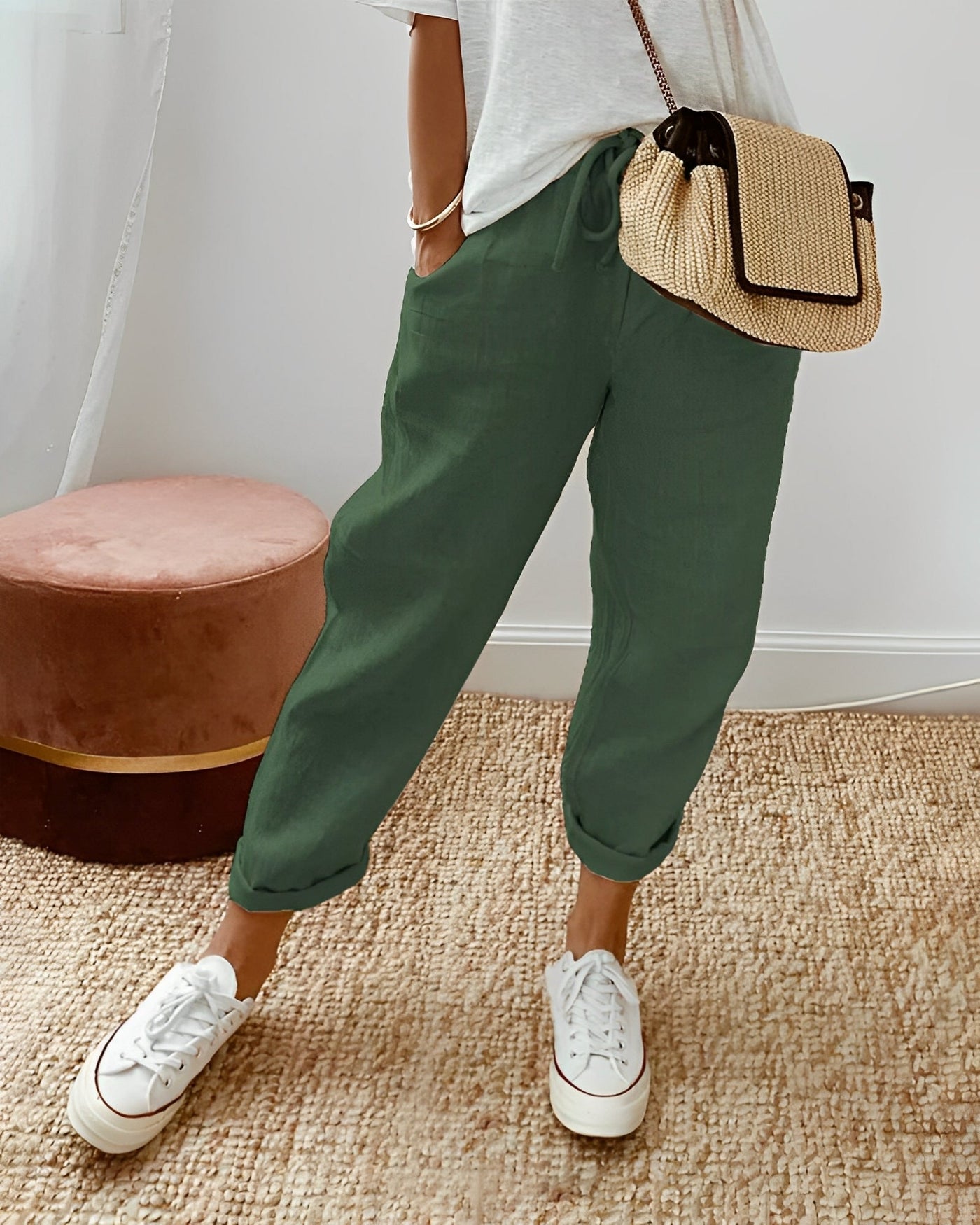Sherie - Bequeme, lockere Damen-Leinenhose