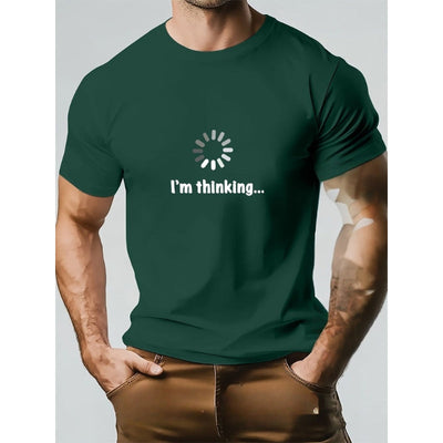 Think – Baumwoll-T-Hemd Mit Aufdruck