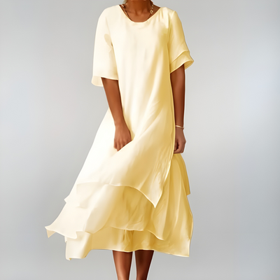 Agnès | Leichte und elegante Baumwolllange Kleid