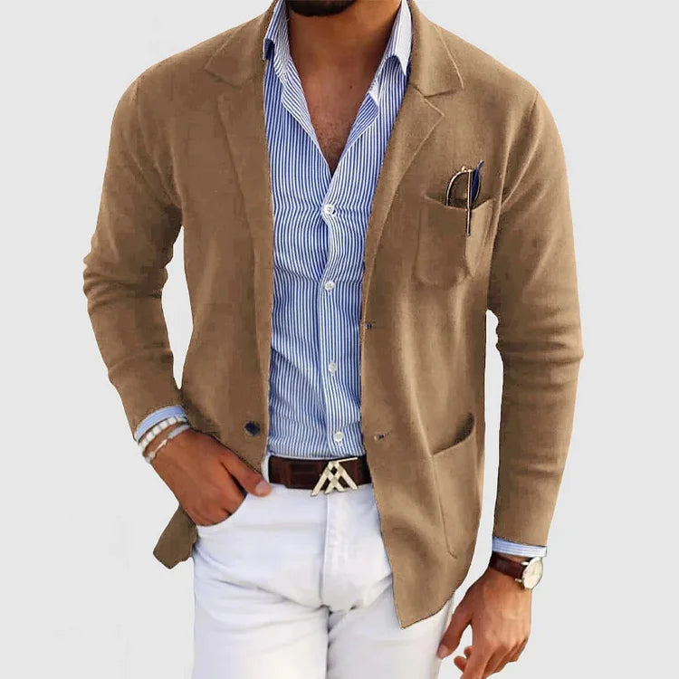 Silvanus - Herren Casual Strick Blazer, Leicht