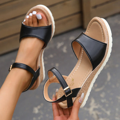 Romina | Keilsandalen mit Knöchelschnalle für Frauen