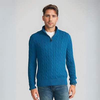 Stilvoller Strickpullover mit Reißverschluss