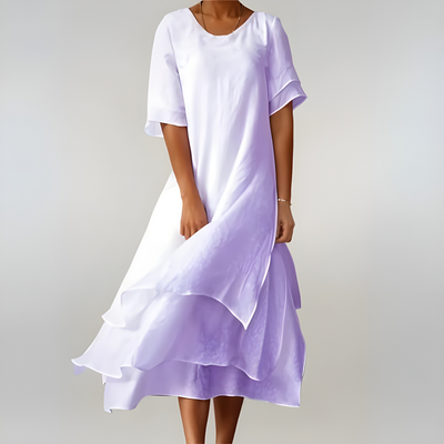 Agnès | Leichte und elegante Baumwolllange Kleid