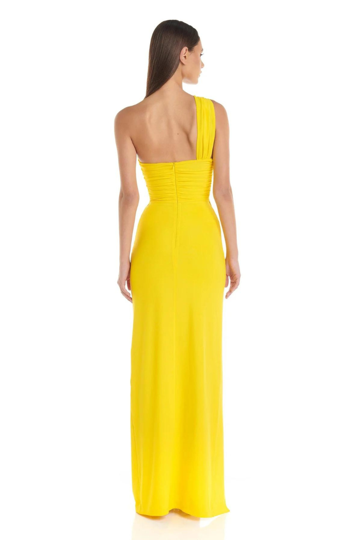 Zikora™ | Maxikleid mit Cut-Outs, One-Shoulder-Schlitz