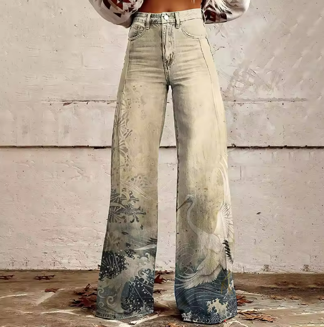 Keith | Stilvolle Weite Bein Hose