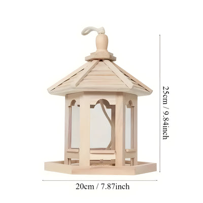 SkyPerch Nest - Bemalbares Holz hängendes Vogelhaus