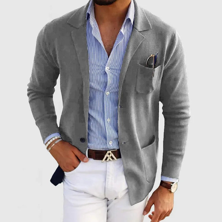 Silvanus - Herren Casual Strick Blazer, Leicht