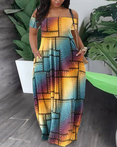 Tanya - Farbenfrohes Safari-Kleid in Übergröße