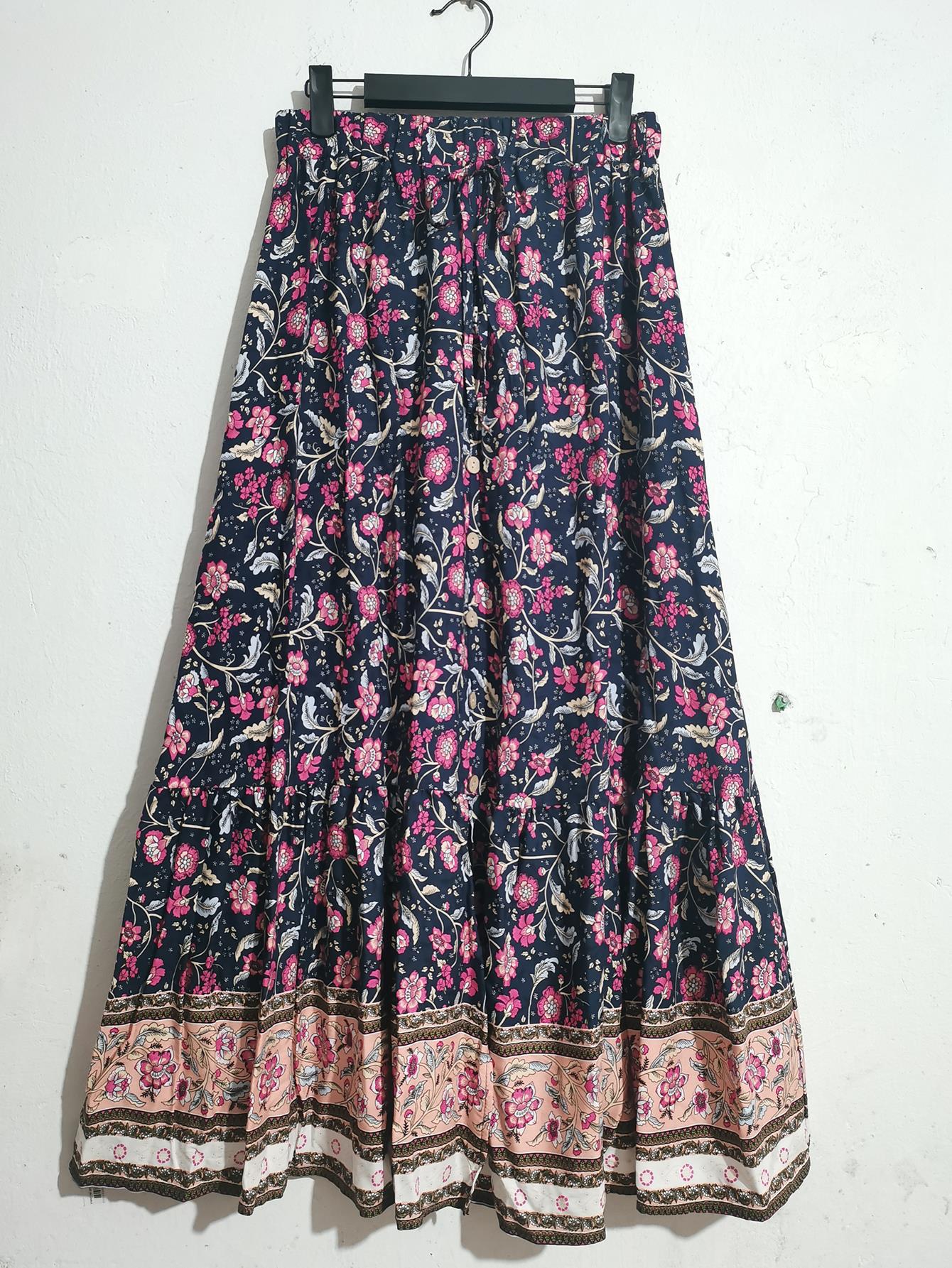 Damenrock mit hoher Taille und sommerlichem Schlitz - Liora