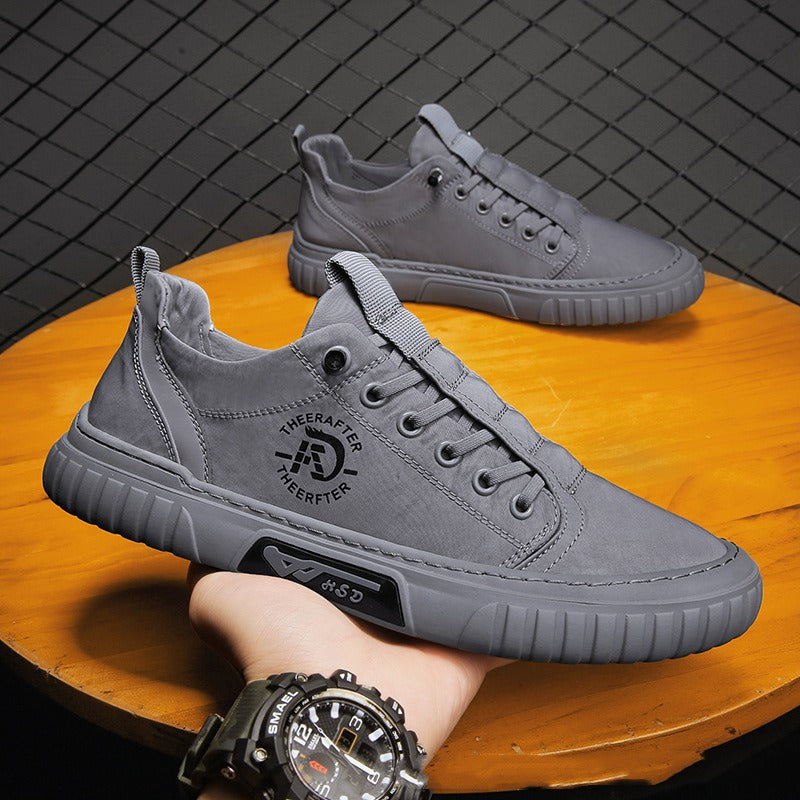 Herren Freizeitschuhe aus mattgrauem atmungsaktivem Stoff - Lior