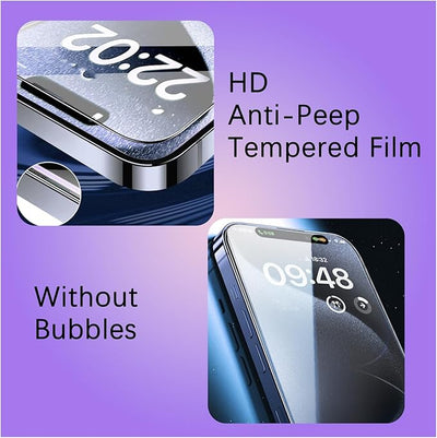 3-in-1 iPhone Bildschirmschutz - iShield Datenschutz