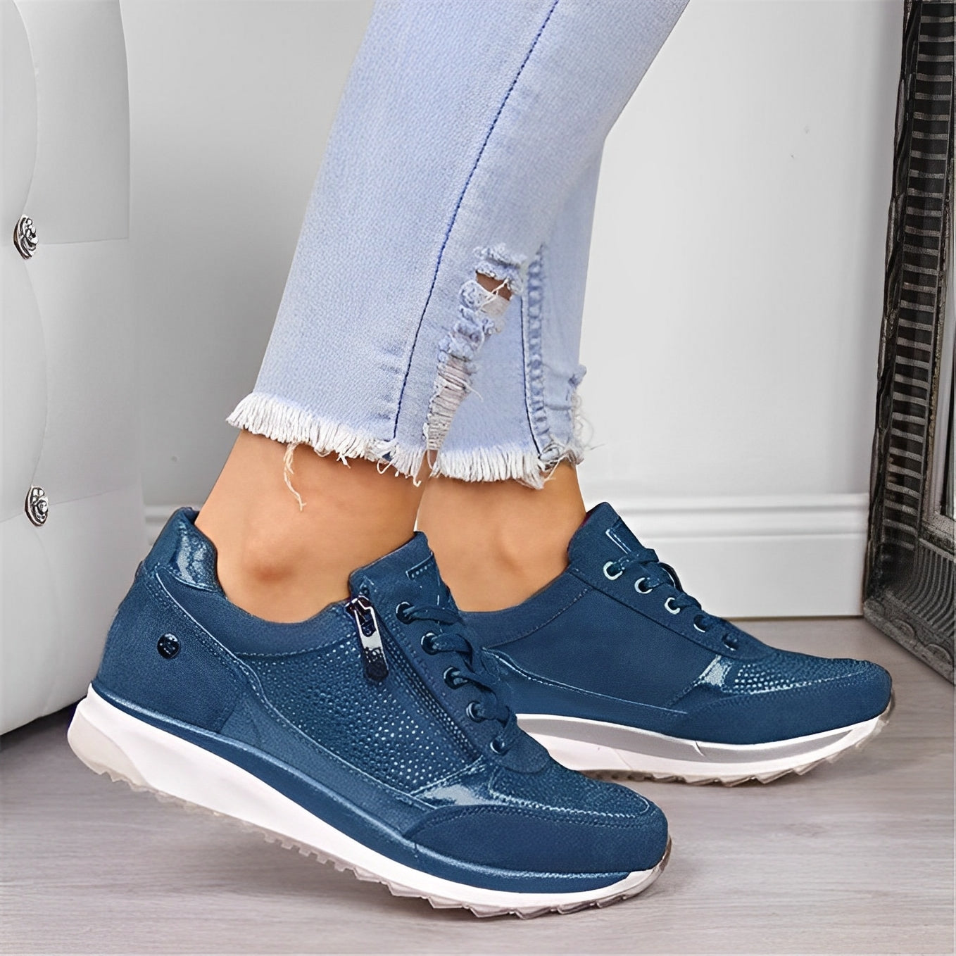 Shannon - Modische Damenschuhe mit Reißverschluss