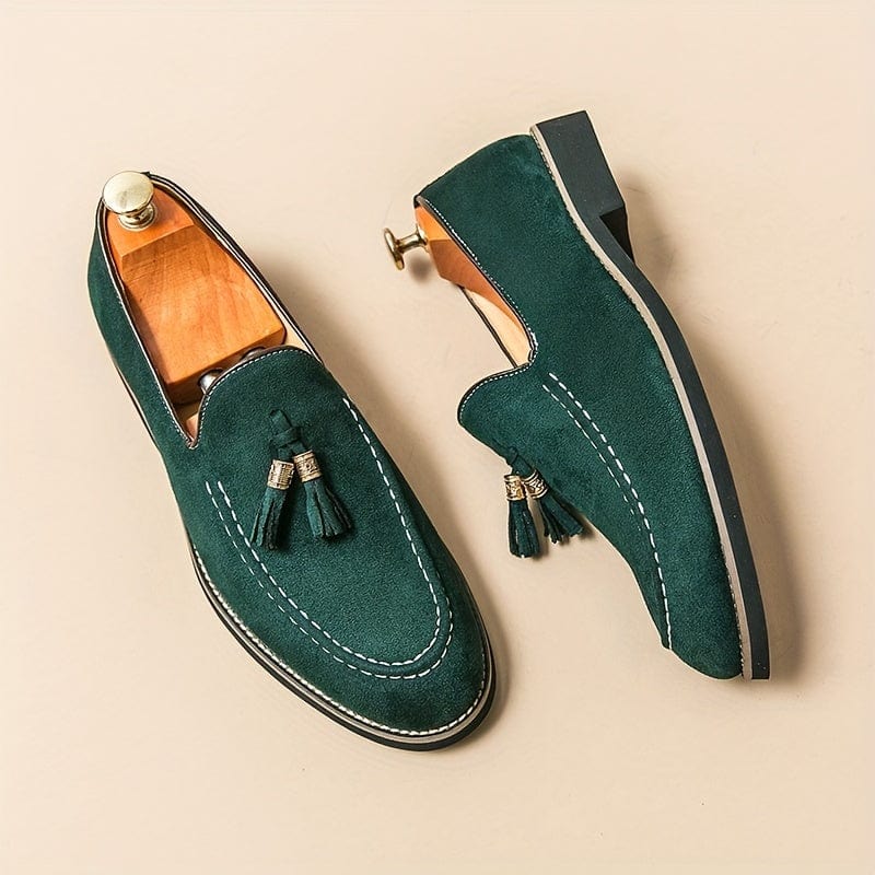 Stuttgart | Klassische Orthopädische Wildleder-Slipper mit Quasten