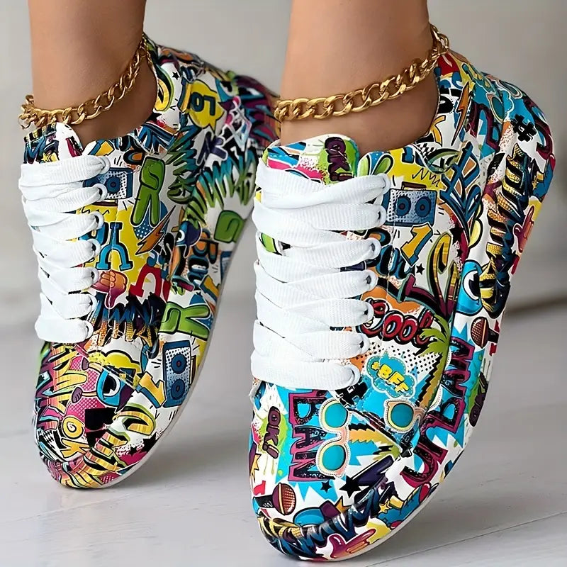 Veronika | Sneakers mit Graffiti-Design