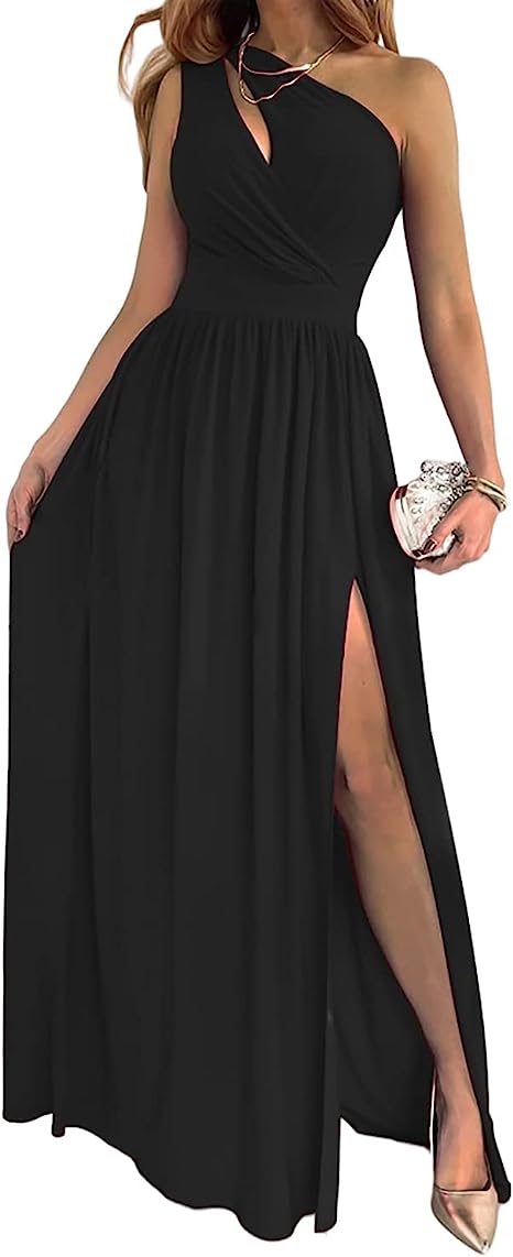 Stuttgart | Minimalist High Split Cutout Ärmelloses Elegantes Kleid