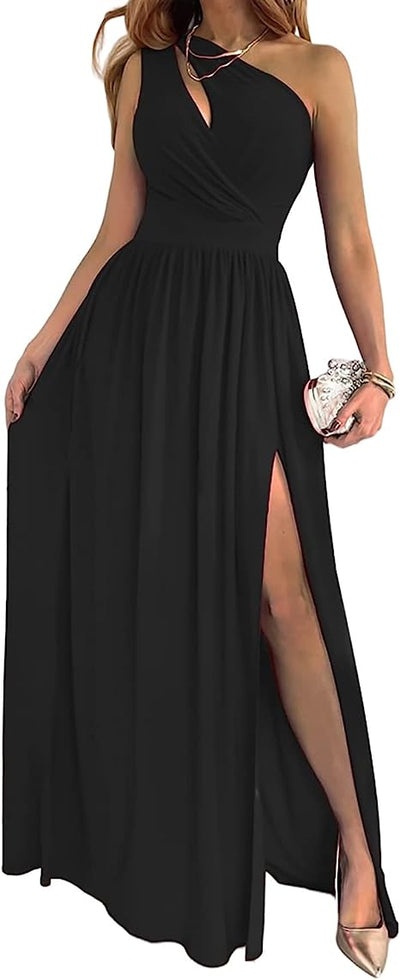 Stuttgart | Minimalist High Split Cutout Ärmelloses Elegantes Kleid