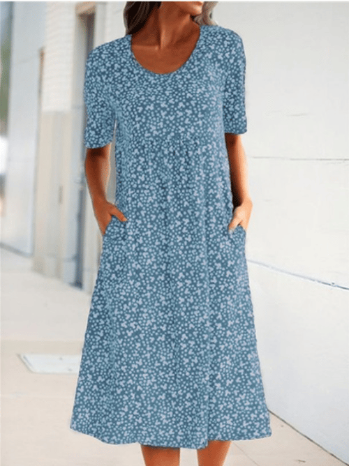 Stilvolles Kleid mit Blumenmuster – Eva | Das perfekte leichte Sommerkleid!