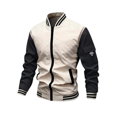 Strukturierte Reißverschlussjacke für Herren