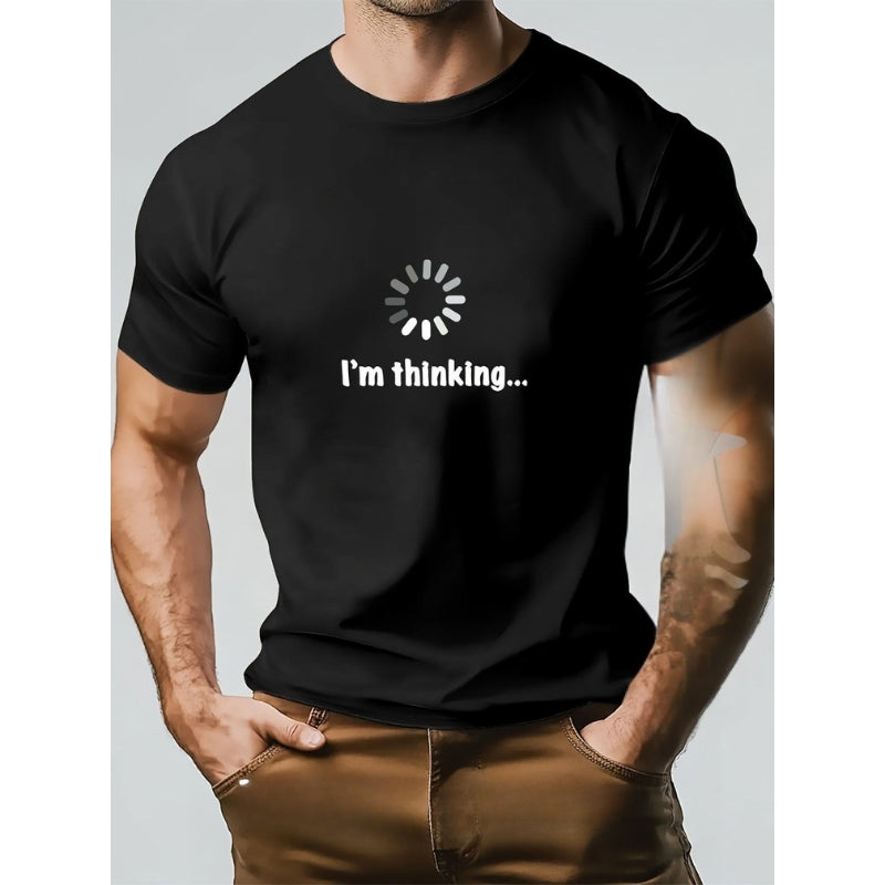 Think – Baumwoll-T-Hemd Mit Aufdruck