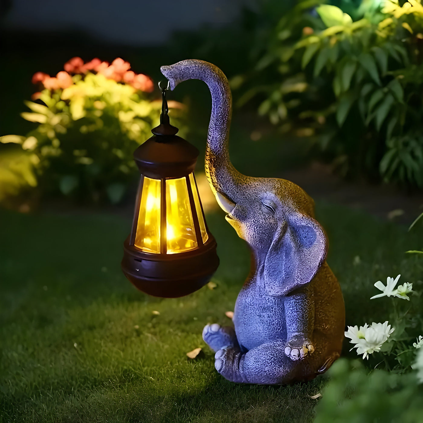 SunTrunk Light – Solarbetriebene Elefanten-Statue mit Licht