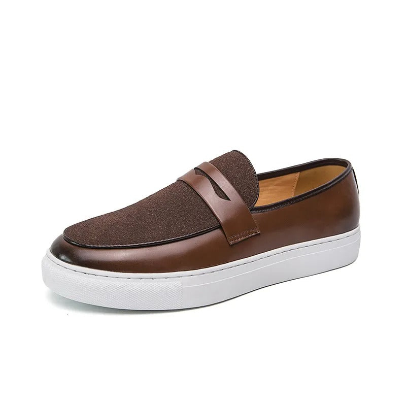 Braune Freizeitschuhe aus Leder im britischen Stil für Herren - Camden