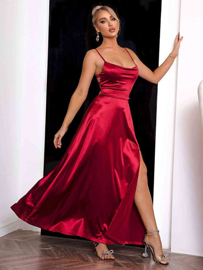 Alessia™ | Satin Maxikleid