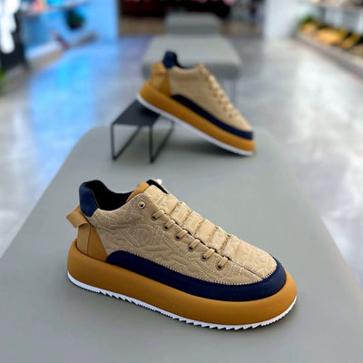 Tenysonn | Freizeitschuhe ohne Schnürsenkel mit eingravierten Nähten