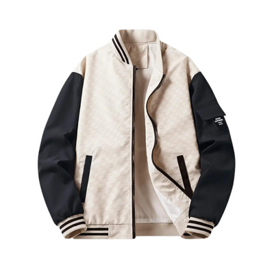 Strukturierte Reißverschlussjacke für Herren