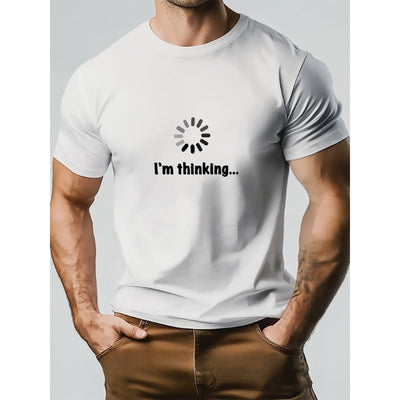 Think – Baumwoll-T-Hemd Mit Aufdruck