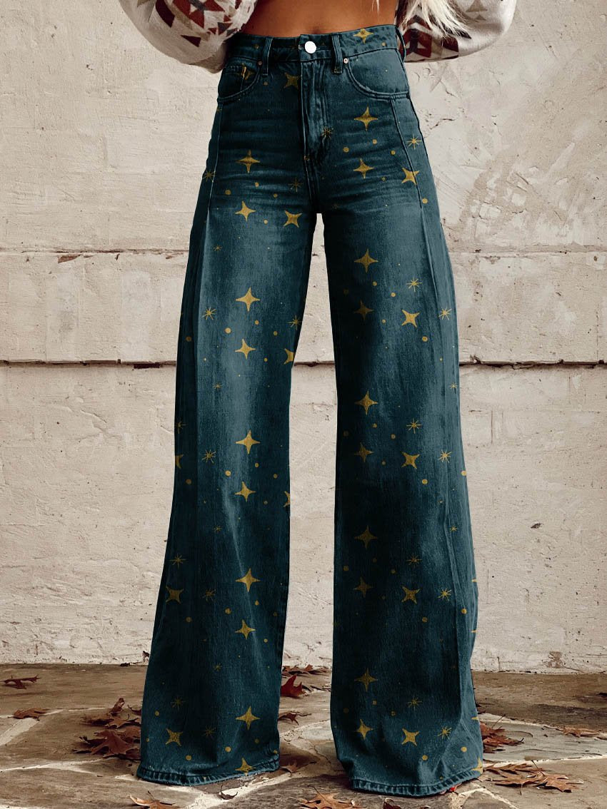 Dana | Weite Hose mit Sternenmuster